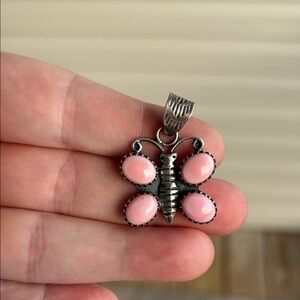 Pink Conch Butterfly Pendant